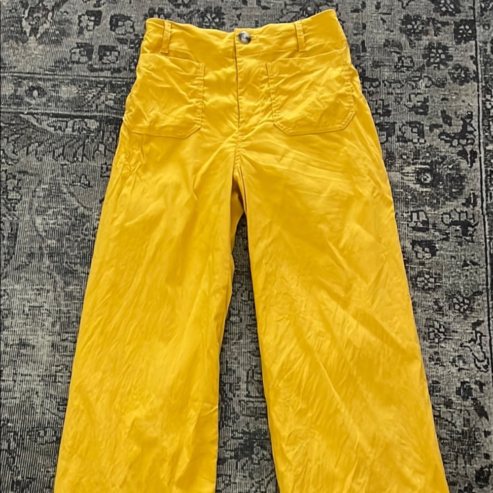 Anthropologie Maeve Colette Cropped Pants ylw 27